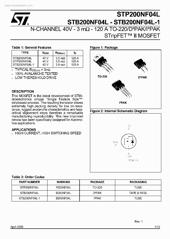 STB200NF04L_7683259.PDF Datasheet