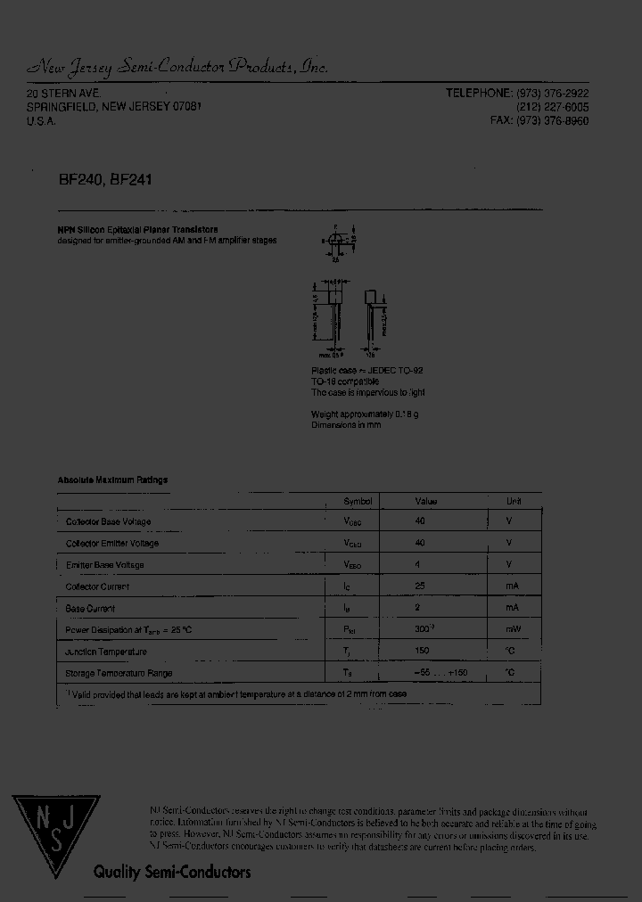 BF240_7684807.PDF Datasheet
