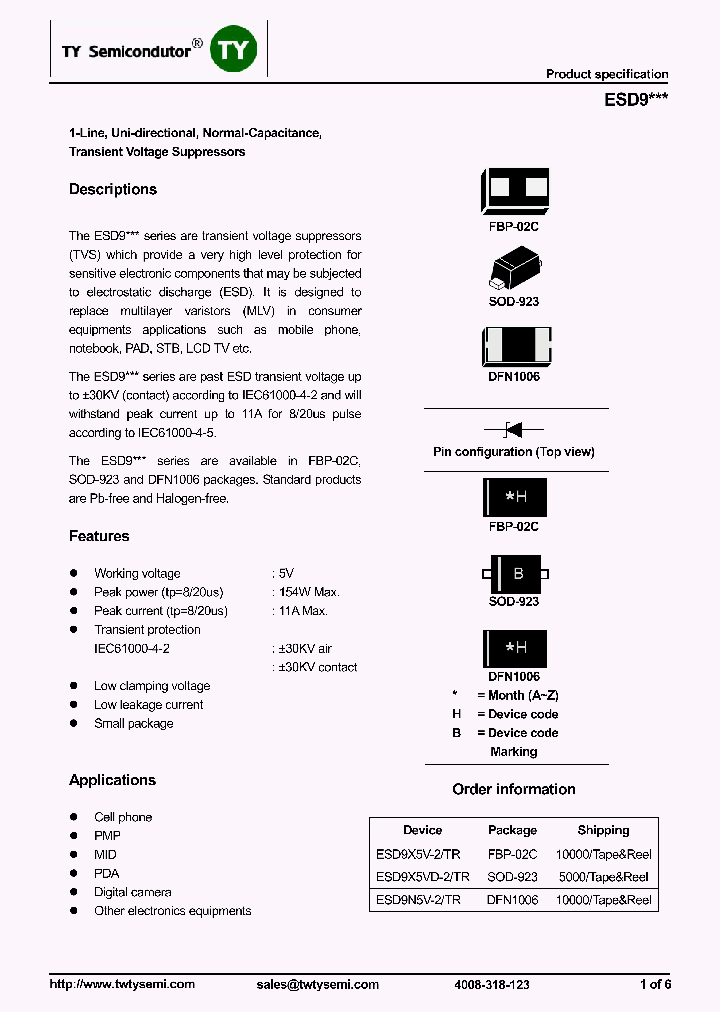 ESD9X5VD-2TR_7688403.PDF Datasheet