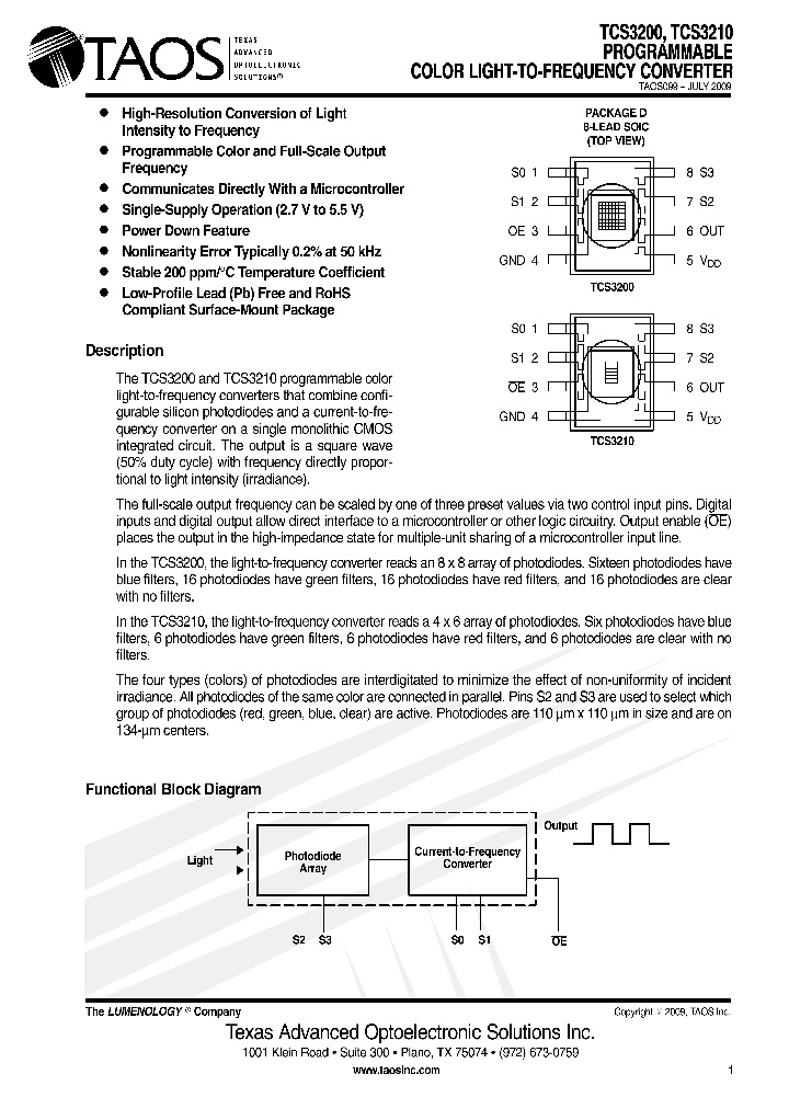 TCS3200_7690122.PDF Datasheet