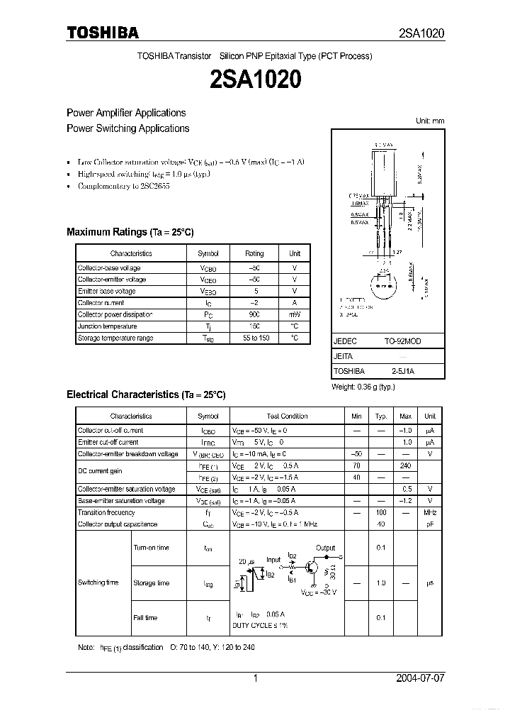 A1020_7693432.PDF Datasheet