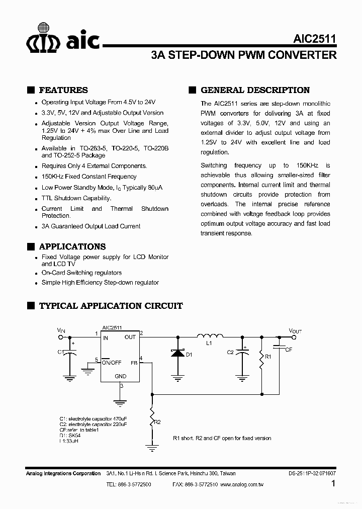 AIC2511_7694714.PDF Datasheet