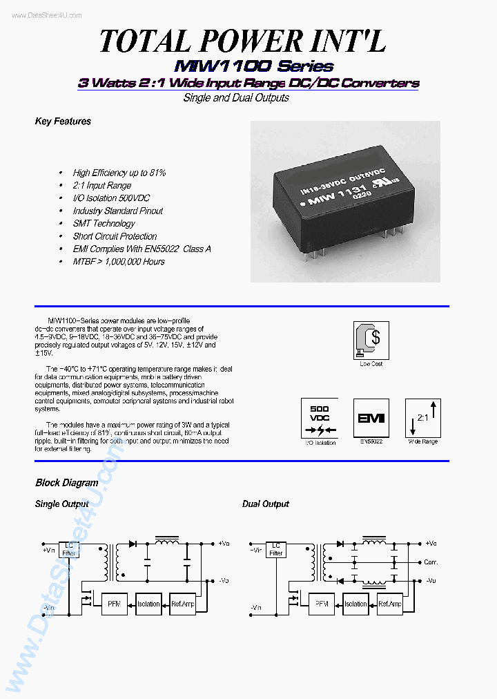 MIW1100_7694774.PDF Datasheet
