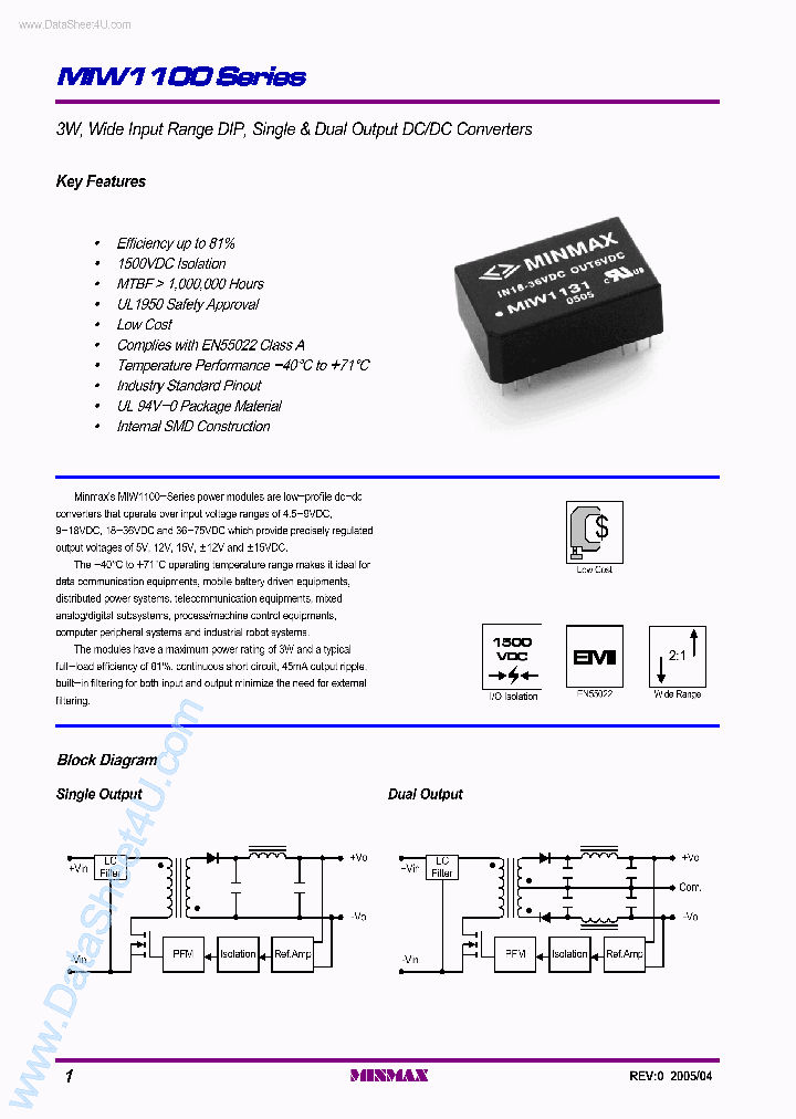 MIW1100_7694775.PDF Datasheet