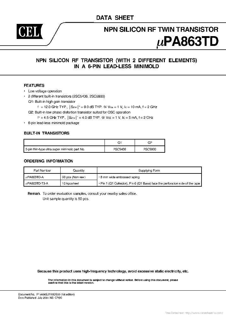 UPA863TD_7699210.PDF Datasheet