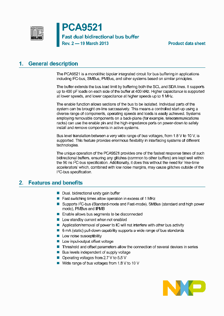 PCA9521D_7699719.PDF Datasheet