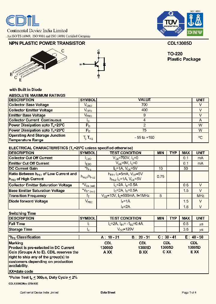 CDL13005D_7703639.PDF Datasheet