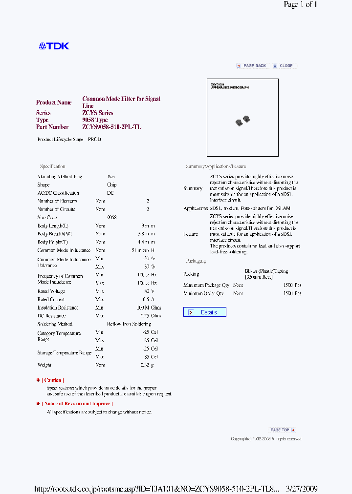 ZCYS9058-510-2PL-TL_7705998.PDF Datasheet