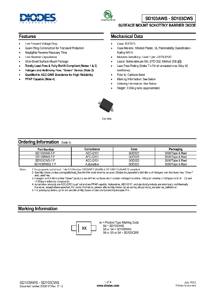SD103BWS-7_7709982.PDF Datasheet