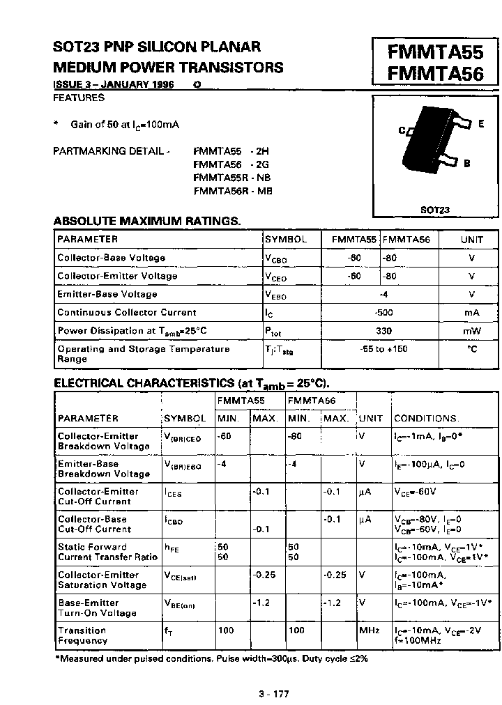 FMMTA55_7712425.PDF Datasheet