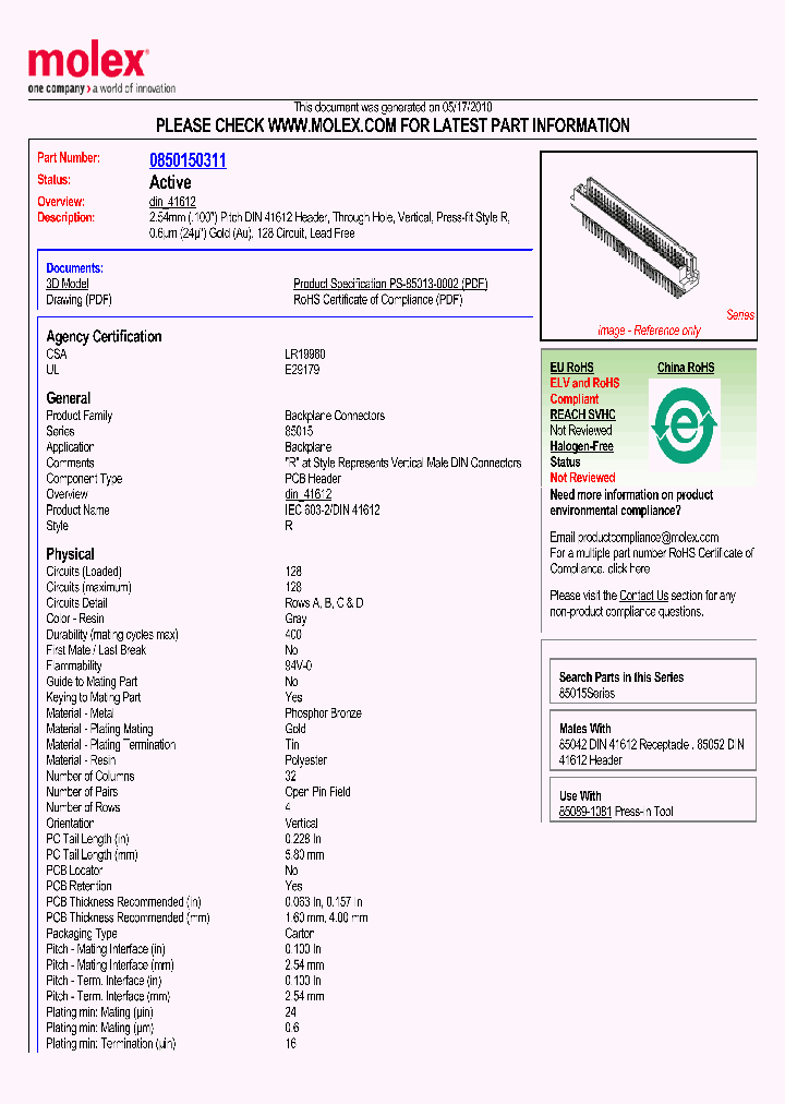 85015-0311_7713284.PDF Datasheet