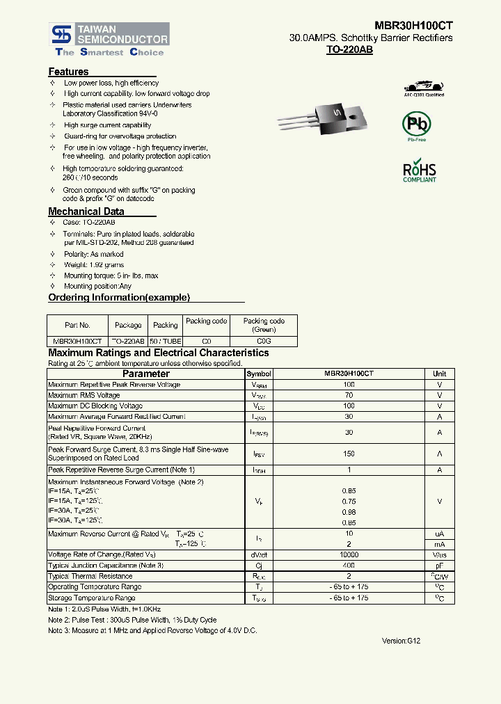 MBR30H100CT_7714380.PDF Datasheet