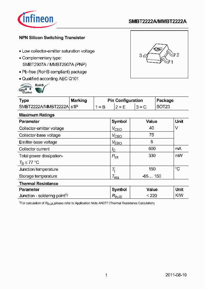 SMBT2222AE6327HTSA1_7715957.PDF Datasheet