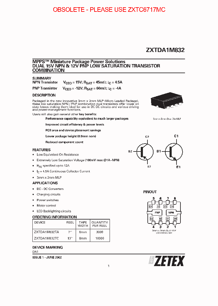ZXTDA1M832_7716482.PDF Datasheet