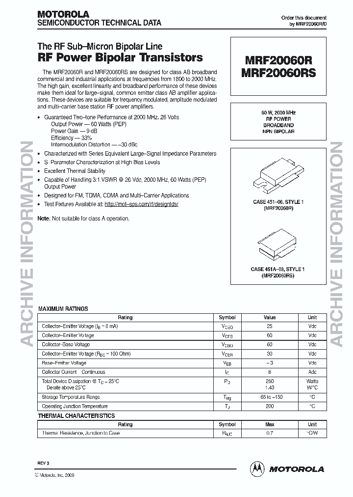MRF20060RD_7716528.PDF Datasheet