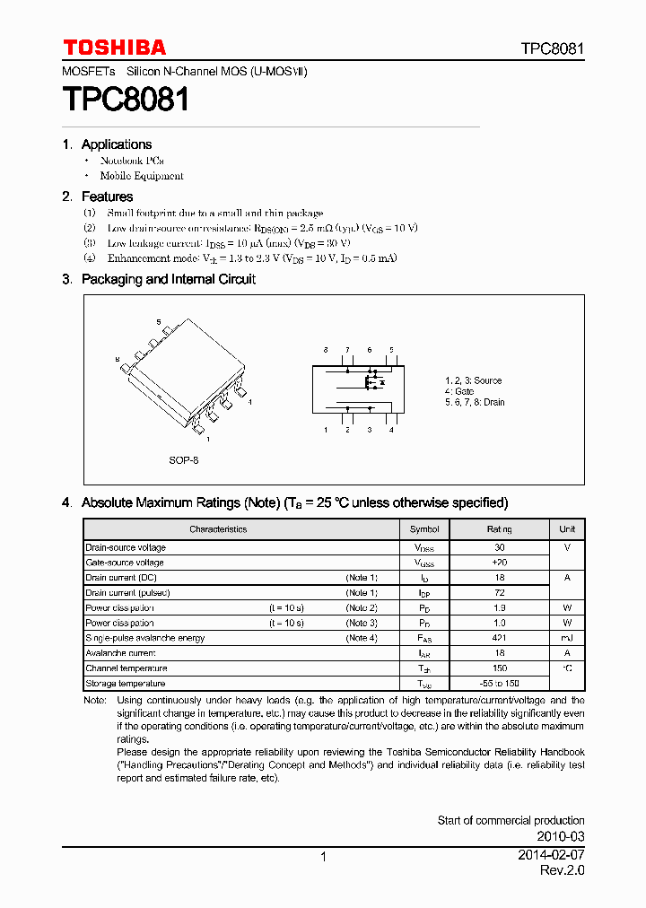 TPC8081_7718551.PDF Datasheet