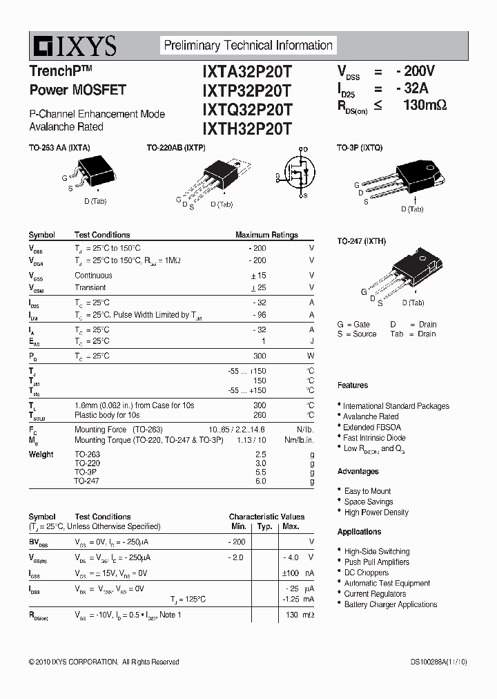 IXTP32P20T_7718982.PDF Datasheet