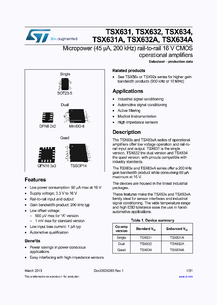 TSX631_7719726.PDF Datasheet