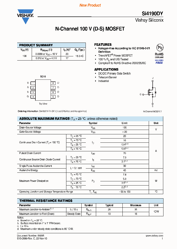 SI4190DY_7723210.PDF Datasheet