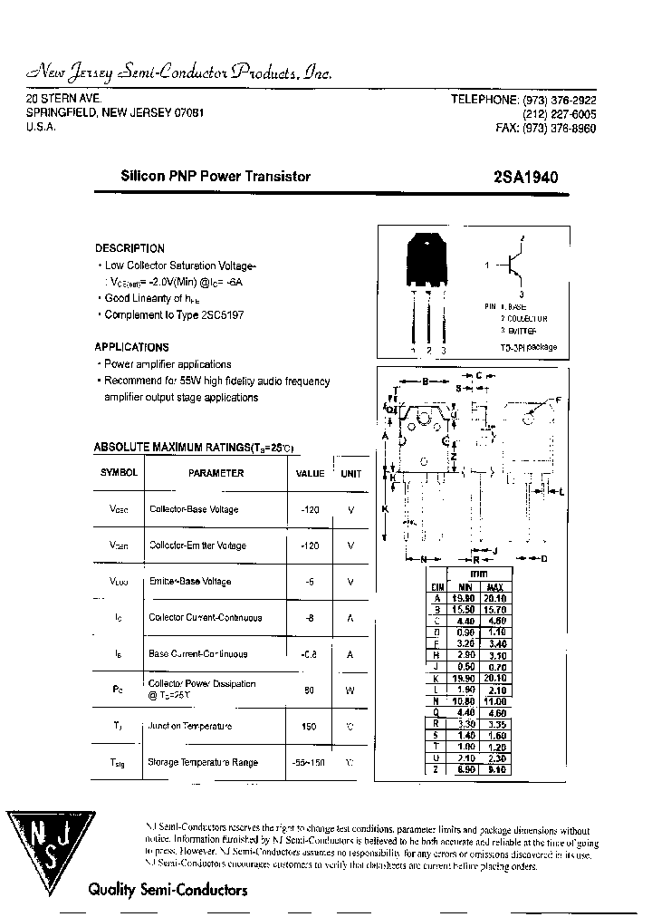 2SA1940_7725468.PDF Datasheet