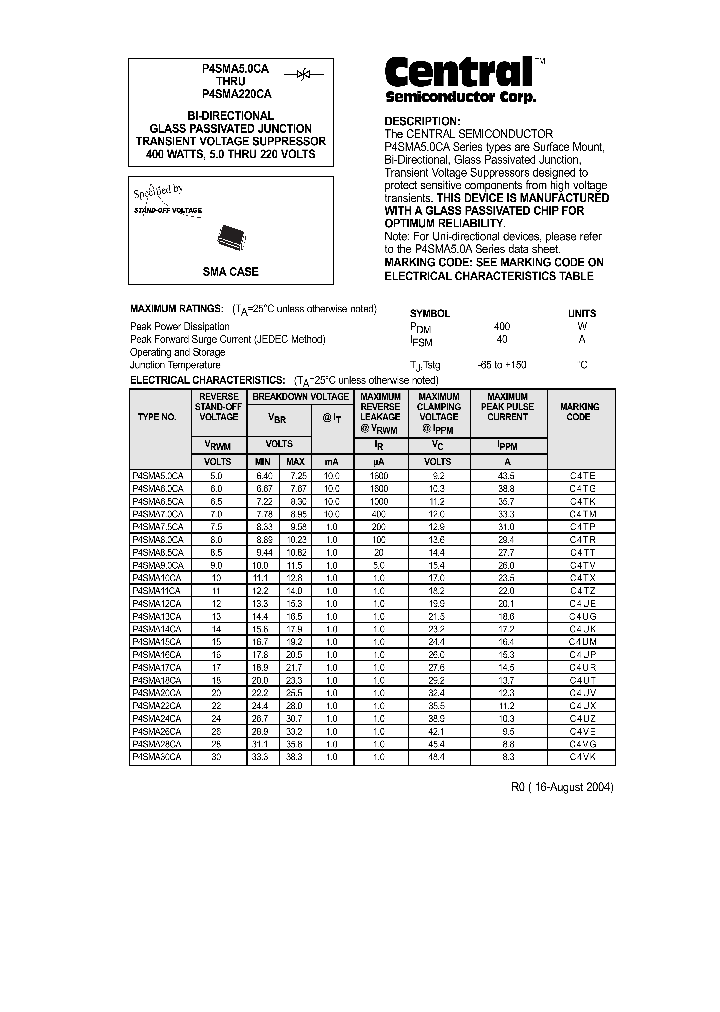 P4SMA210CA_7727562.PDF Datasheet