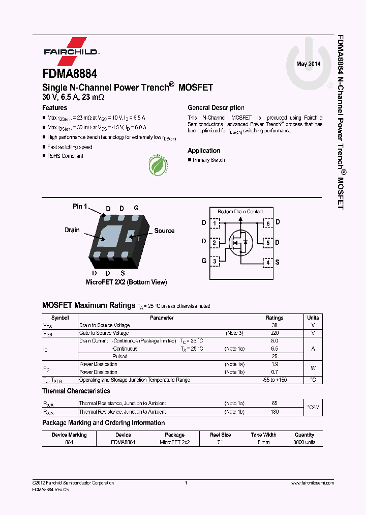 FDMA8884_7728157.PDF Datasheet