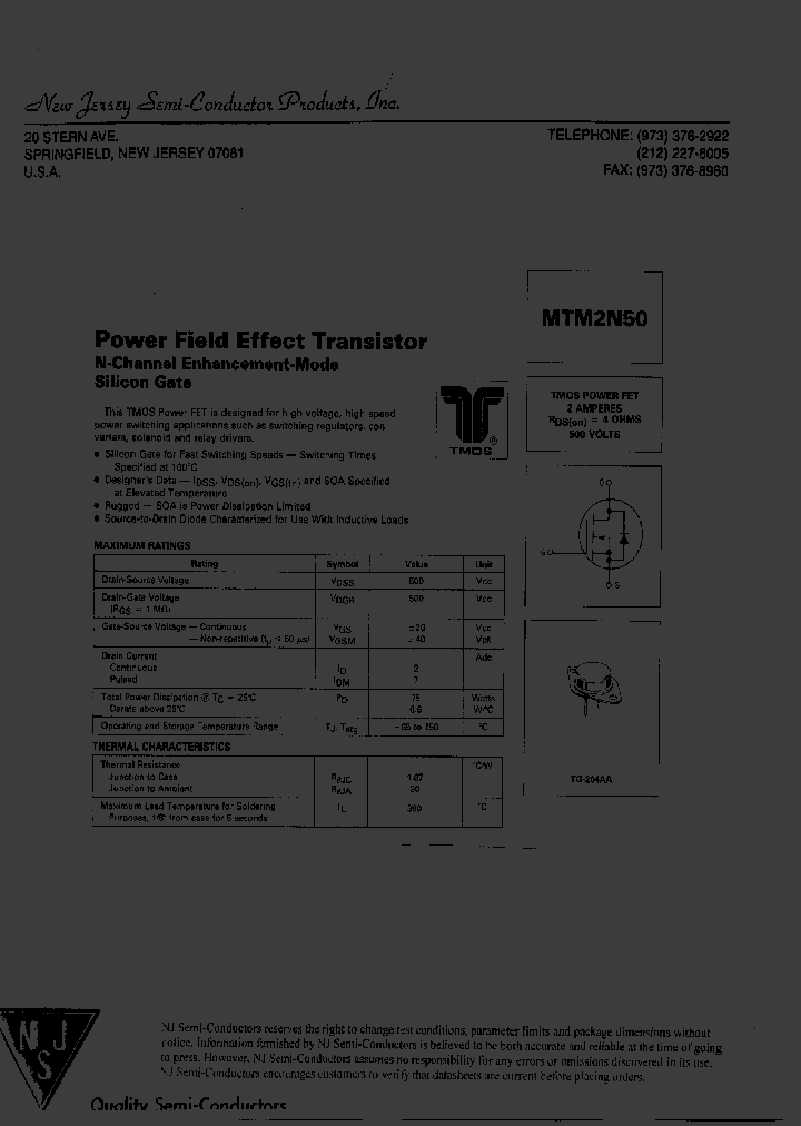 MTM2N50_7730906.PDF Datasheet