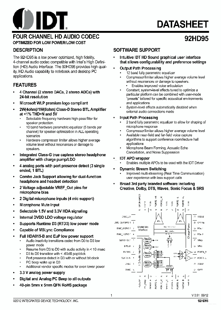 92HD95_7732574.PDF Datasheet