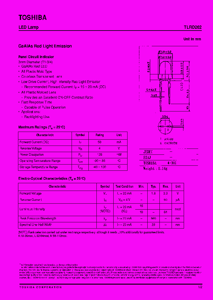 TLRD262K_7732955.PDF Datasheet