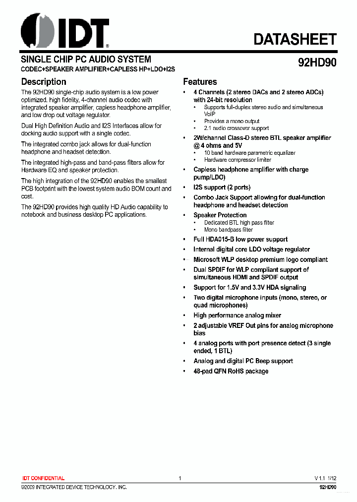 92HD90_7732576.PDF Datasheet