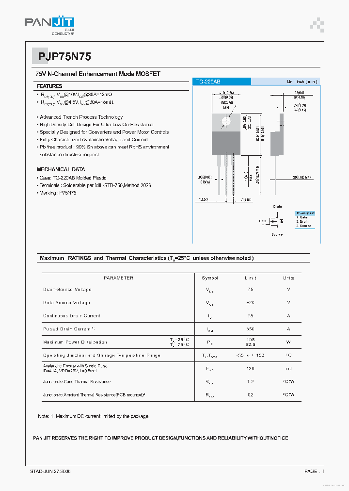 P75N75_7733363.PDF Datasheet
