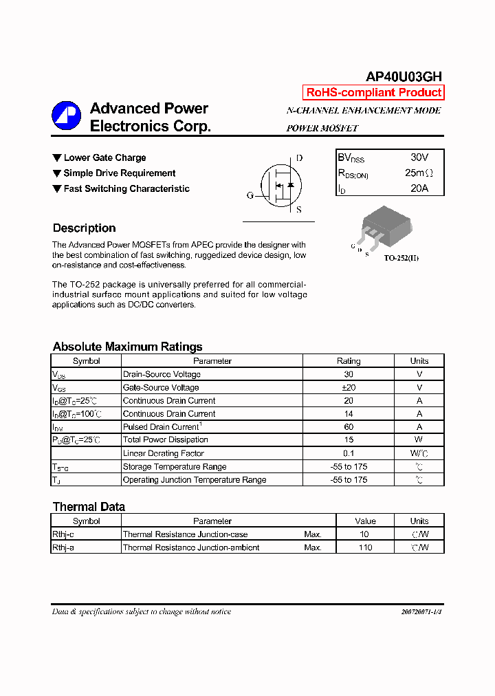 AP40U03GH_7735342.PDF Datasheet
