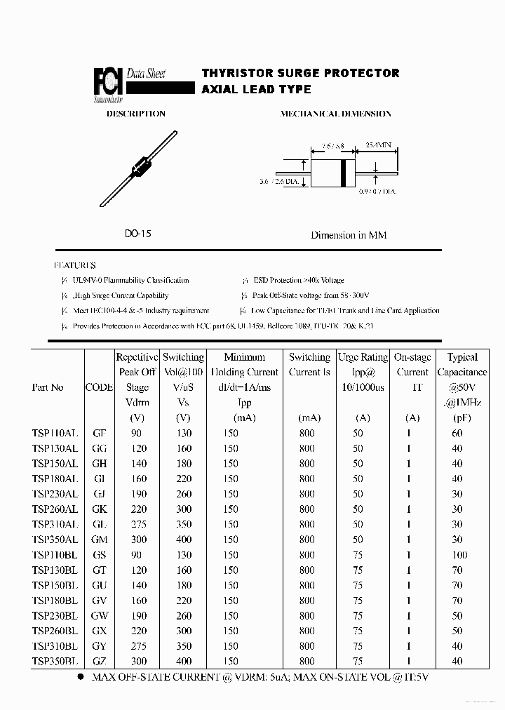TSP260CL_7735576.PDF Datasheet