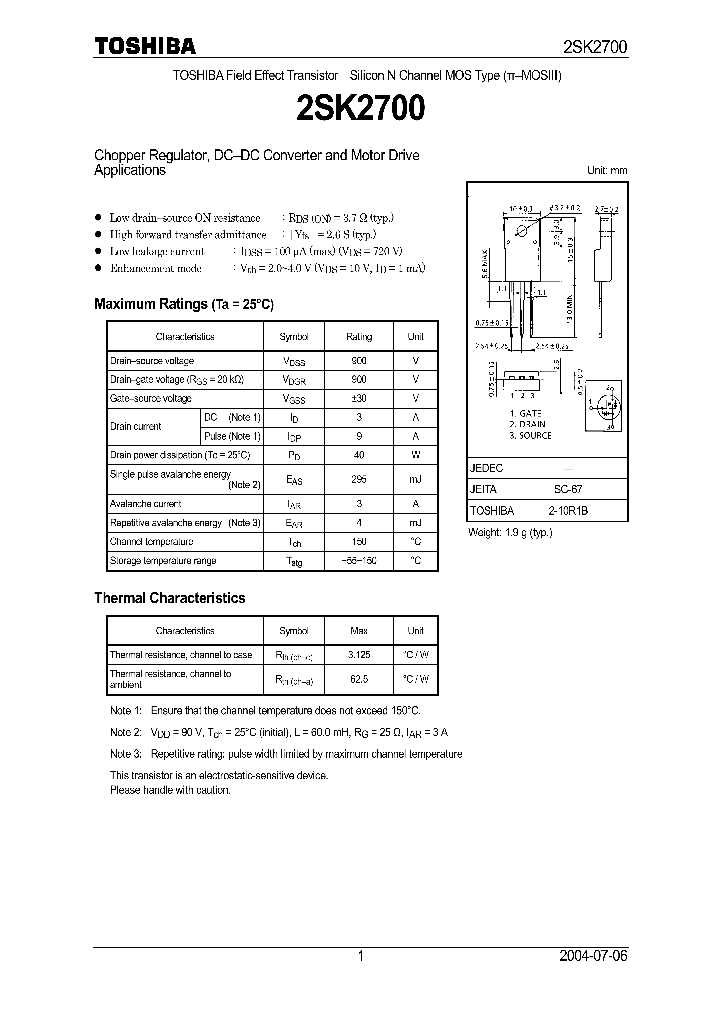 2SK2700_7735837.PDF Datasheet