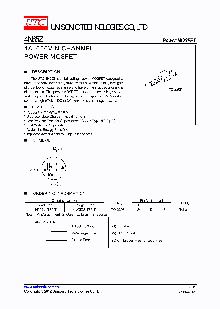 4N65Z_7735560.PDF Datasheet