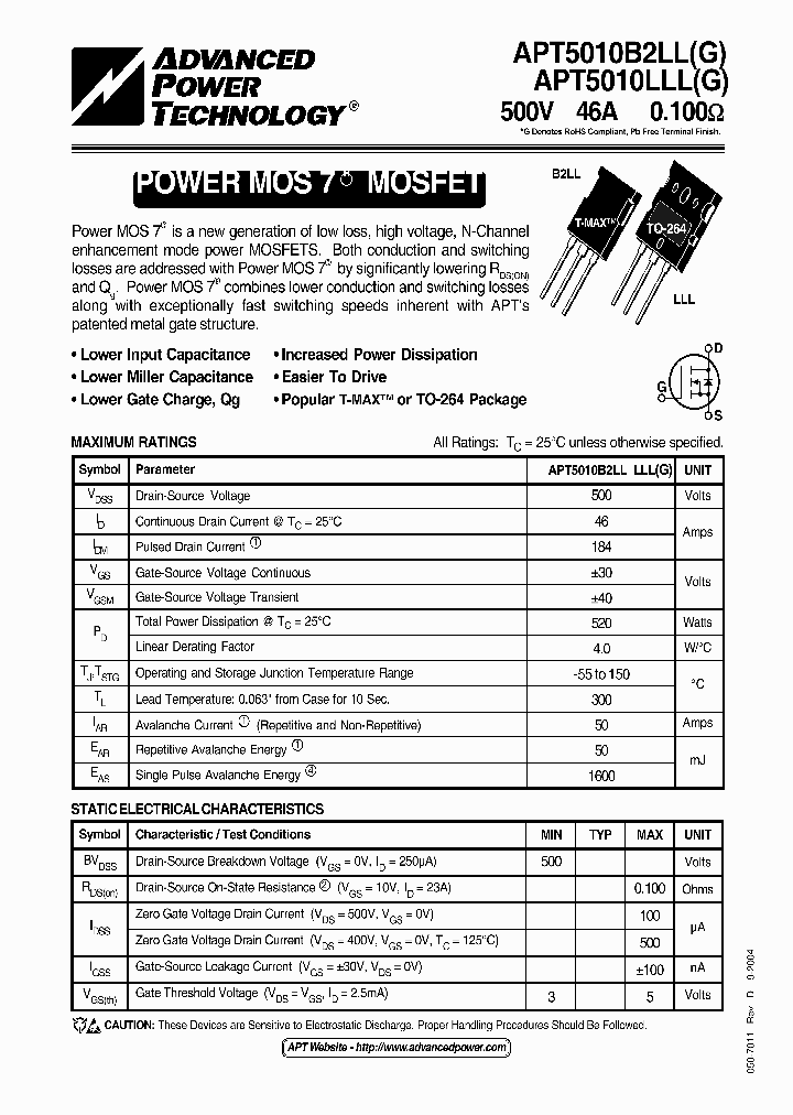 APT5010B2LL_7740873.PDF Datasheet