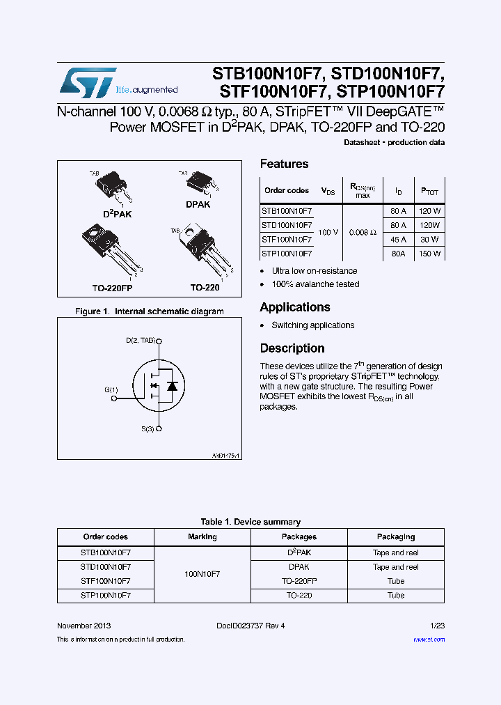 STF100N10F7_7742505.PDF Datasheet