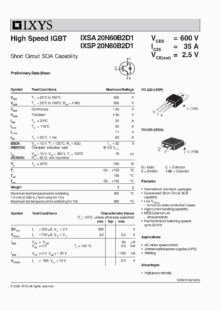 IXSP20N60B2D1_7744471.PDF Datasheet