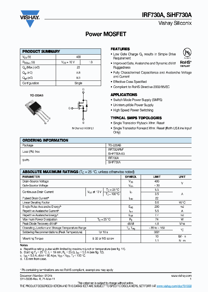 SIHF730A-E3_7745633.PDF Datasheet