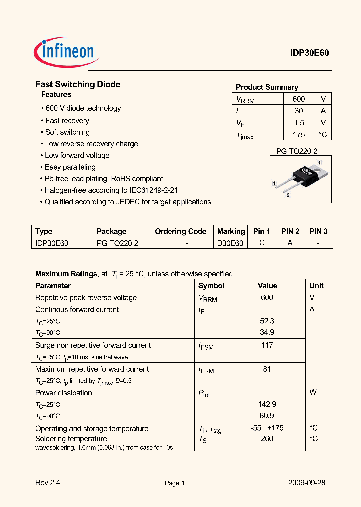 IDP30E60_7746150.PDF Datasheet