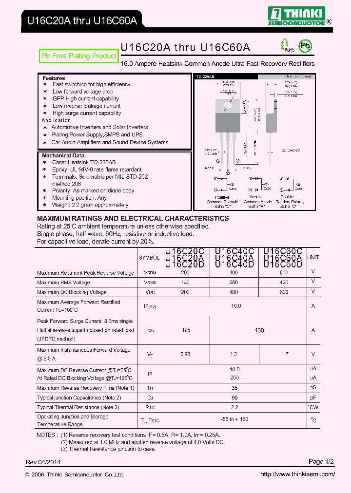 U16C20C_7746302.PDF Datasheet