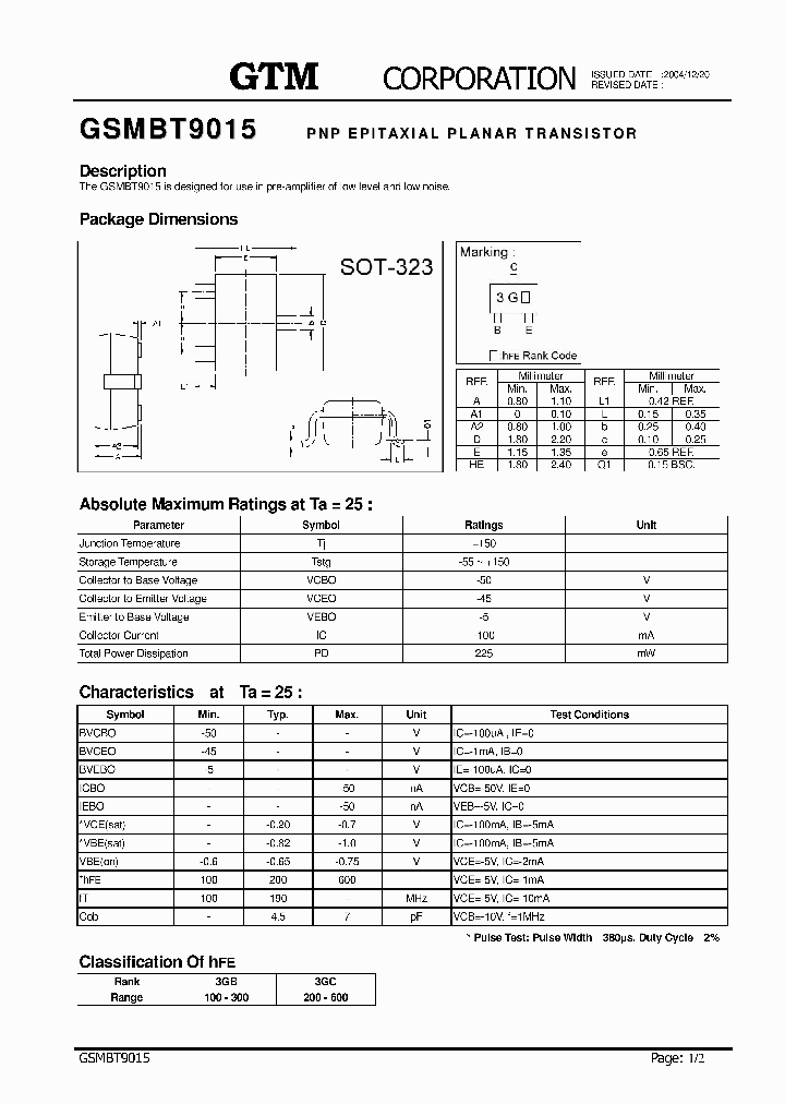 GSMBT9015_7747110.PDF Datasheet