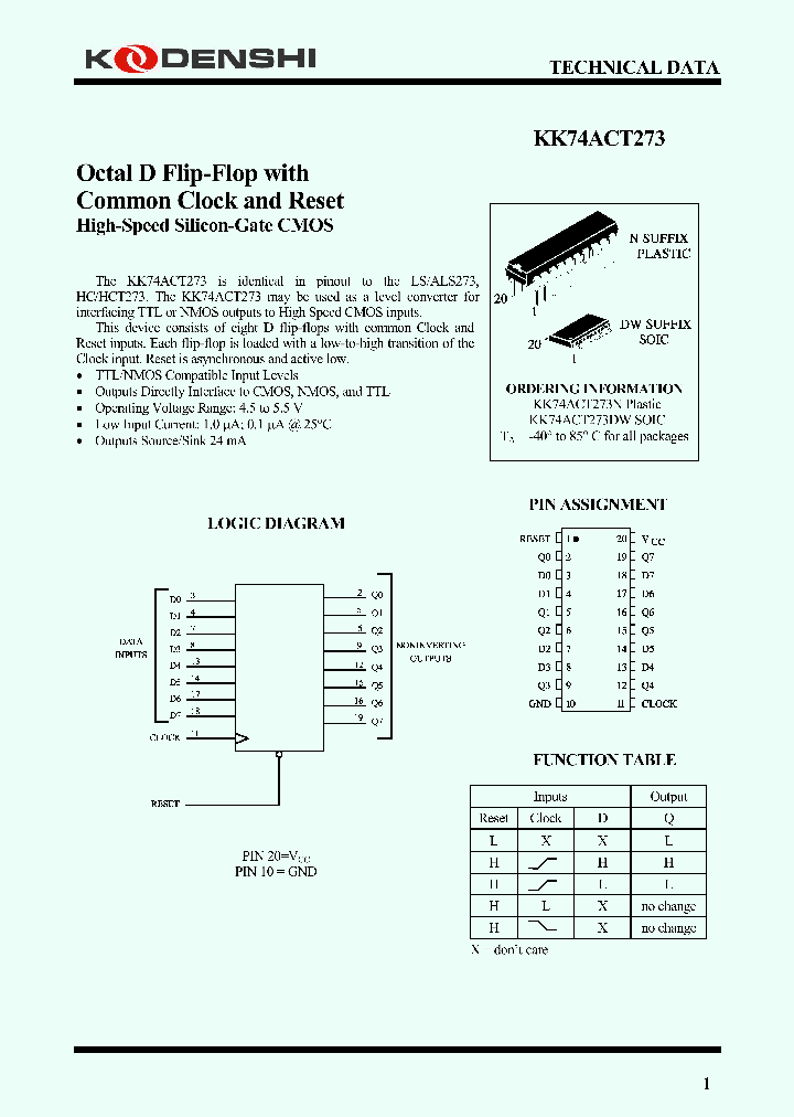 KK74ACT273_7748137.PDF Datasheet