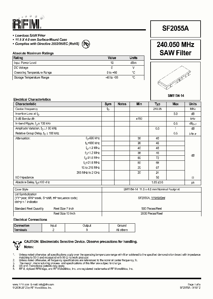 SF2055A_7750527.PDF Datasheet