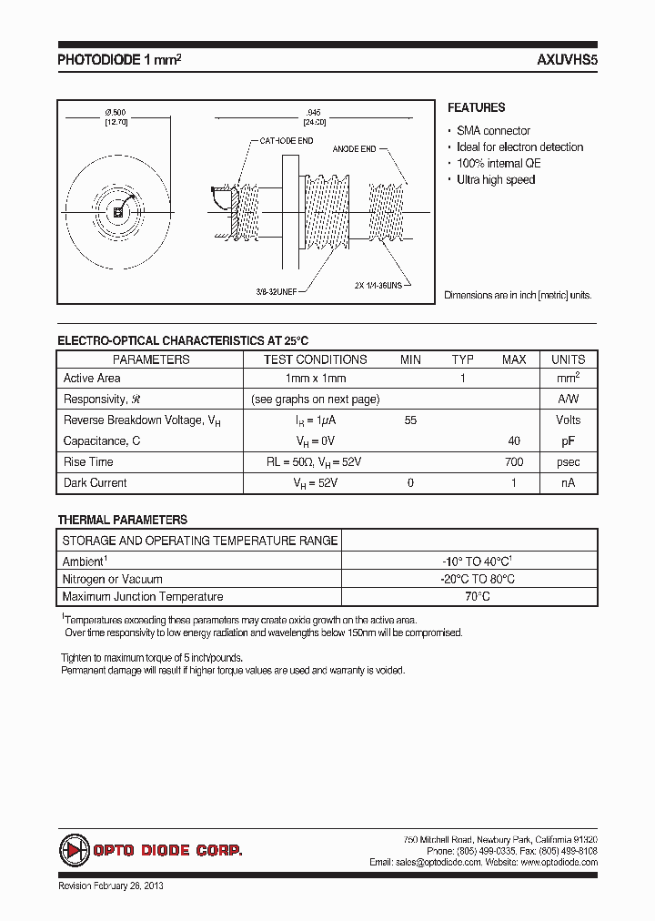 AXUVHS5_7750862.PDF Datasheet