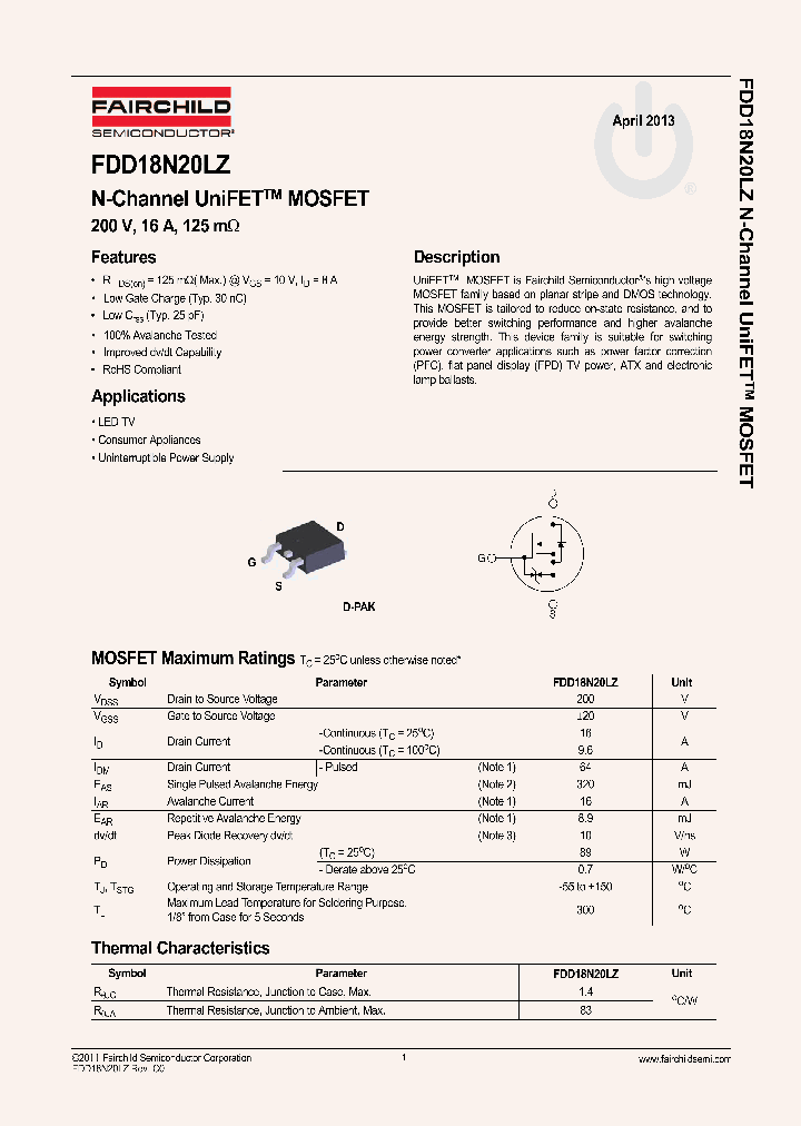 FDD18N20LZ_7753631.PDF Datasheet