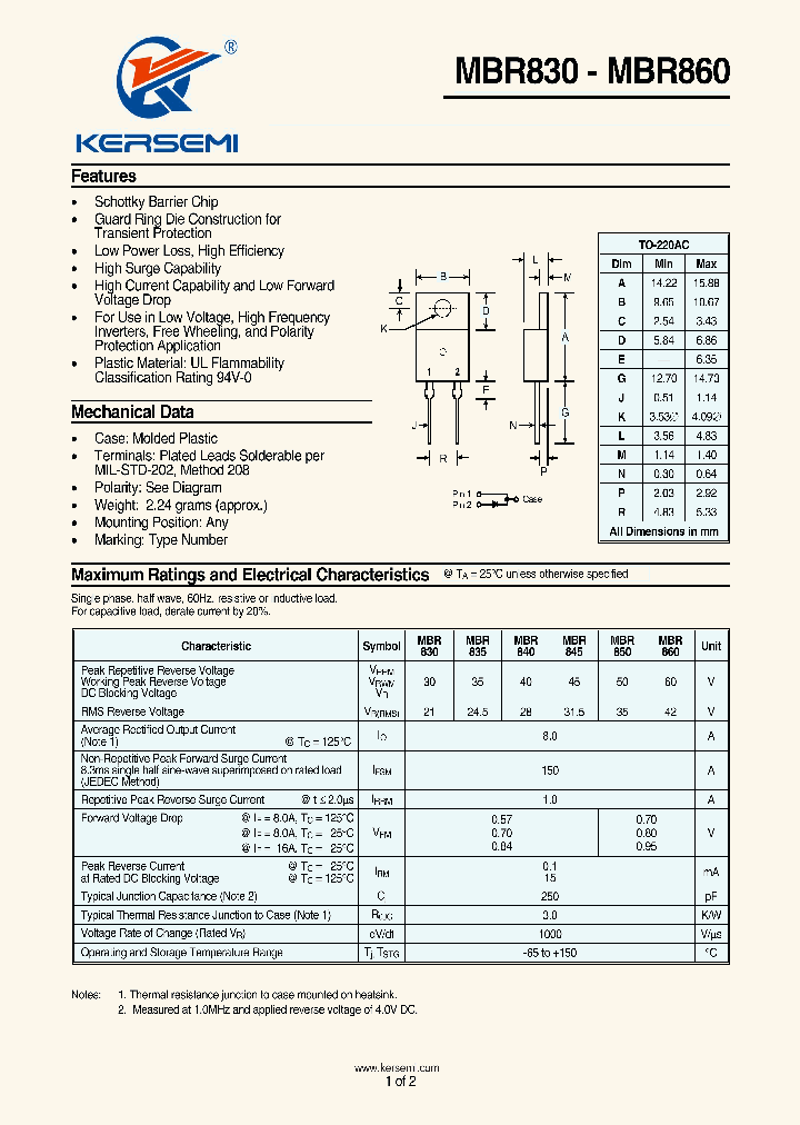 MBR830_7761006.PDF Datasheet