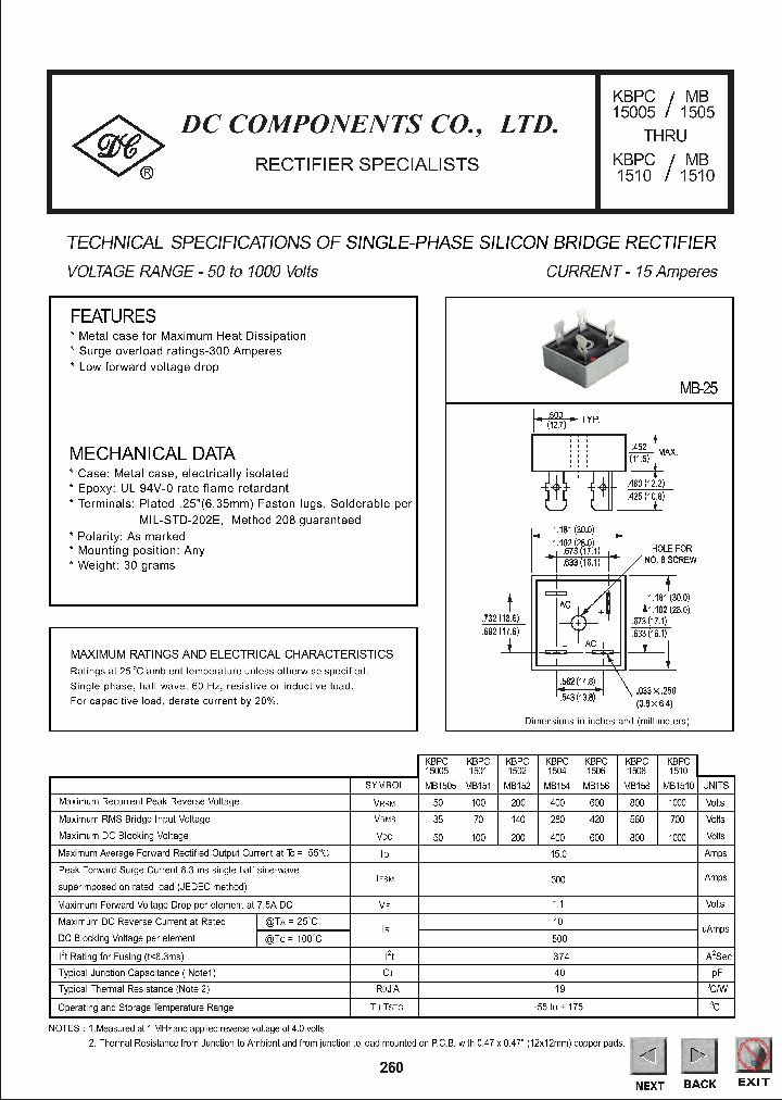 KBPC1501_7749708.PDF Datasheet