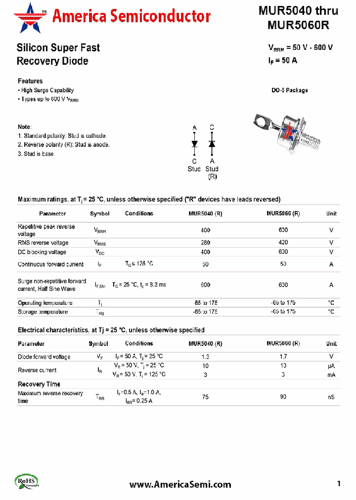 MUR5040_7770571.PDF Datasheet