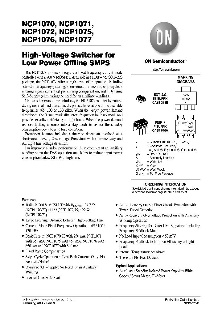 NCP1071_7769639.PDF Datasheet